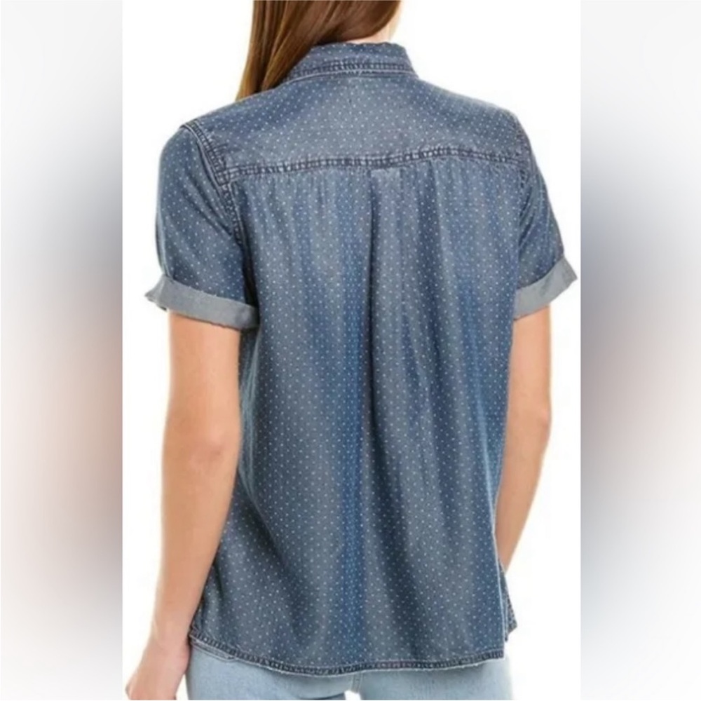 Current Elliott Amabel Denim Shirt In Indigo Polk… - image 7
